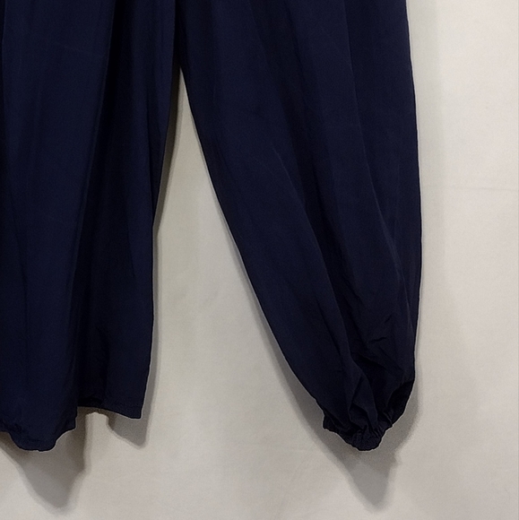 Lilly Pulitzer 100% Silk Candice Top Women's XS True Navy Retro Y2K Minimalist - Picture 5 of 11